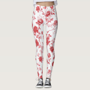Legging Rosas Vermelhas Floral