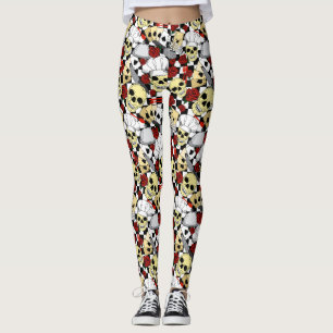 Legging Rosas vermelhas Legal do Chef Pretas