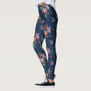 Legging Rose Bouquet Floral Pattern