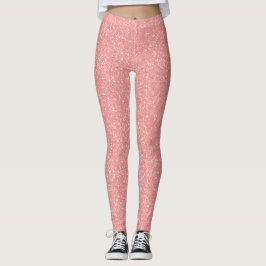 Legging Rose Gold Sparkle Pattern – Luxury Blush Metallic 