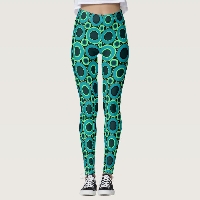 Legging Rosquinha Teal Com Mint (Frente)