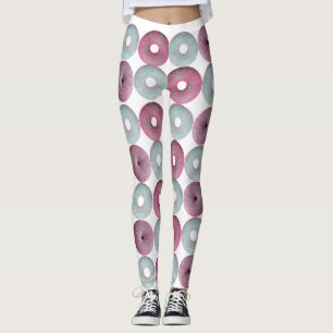 Legging Rosquinhas brancas e rosa