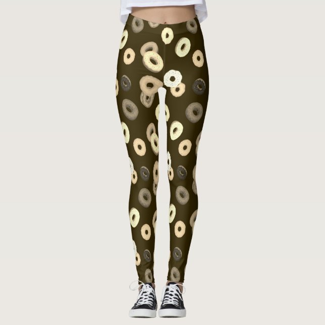 Legging Rosquinhas elegantes de chocolate baunilha castanh (Frente)