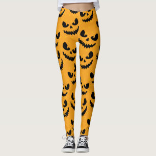 Legging Rostos assustadores, estilo vintage.