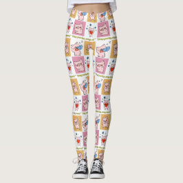 Legging rostos de aspas