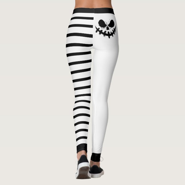 Legging Rostos e faixas do Halloween, Jack-O-Lanterna (Verso)