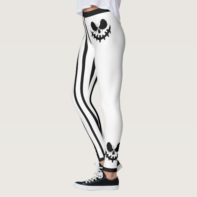 Legging Rostos e faixas do Halloween, Jack-O-Lanterna (Esquerda)
