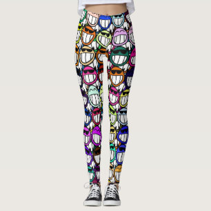 Legging Rostos Felizes de Grinning Denty