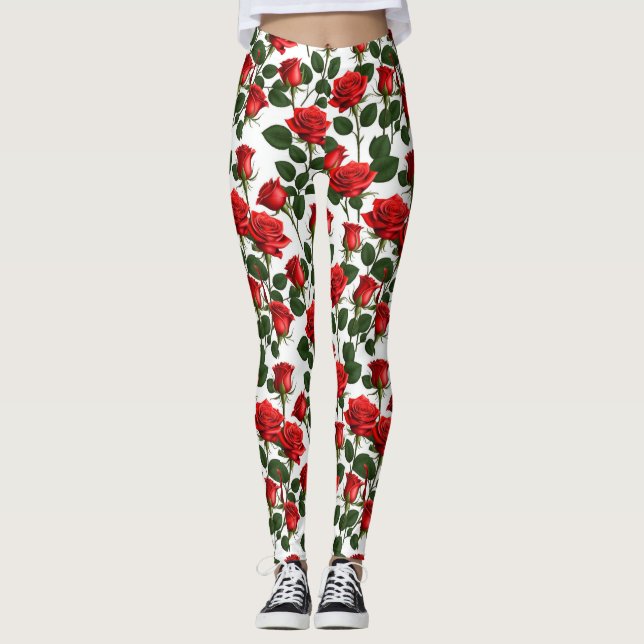 Legging Rosy Riot: O Thorny Tango do Amor (Frente)