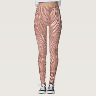 Legging Rotação Metálica Rosa Dourada