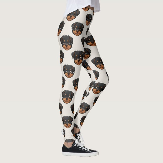 Legging Rottweiler Cute Dog Lover Pattern (Direita)