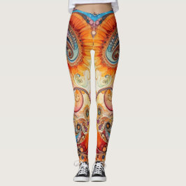 Legging Roupa de ioga feminino com arte