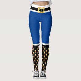 Legging Roupa de Soldado de Brinquedo Azul Nutcracker