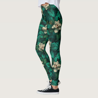 Legging Roupas Ativas Femininas Verde Inspiradas em Garden