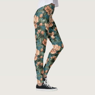 Legging Roupas Ativas para Mulheres Flor de Gardenias Gard