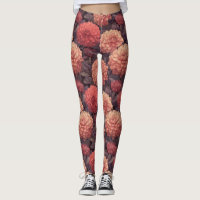 Roupas Ativas para Mulheres Pêssego Dahlias Pétala
