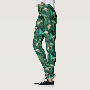 Legging Roupas Ativas Verdes Calas brilho Feriado