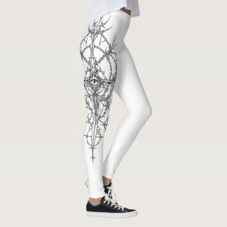 Legging Roupas de Rua Ocultas CiberSigilismo Gótico Escuro
