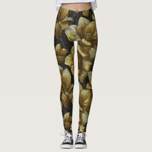 Legging Roupas de Treino com Acento de Amarílis Edgy