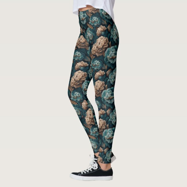 Legging Roupas de Treino com Flor de Cravo Acabamento Crav (Esquerda)