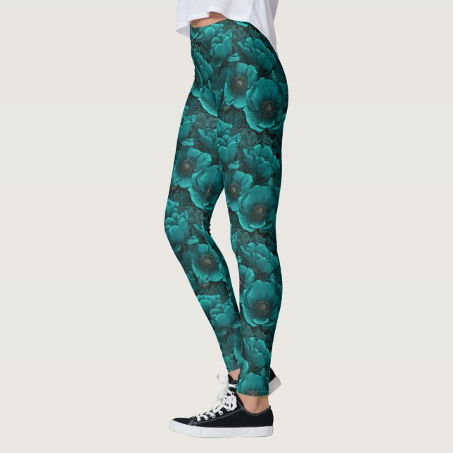 Legging Roupas de Treino da Marinha Anêmonas Presentes de  (Esquerda)