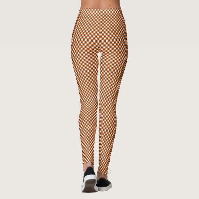 Legging Roupas Xadrez Gingham de Verão para Mulheres (Verso)