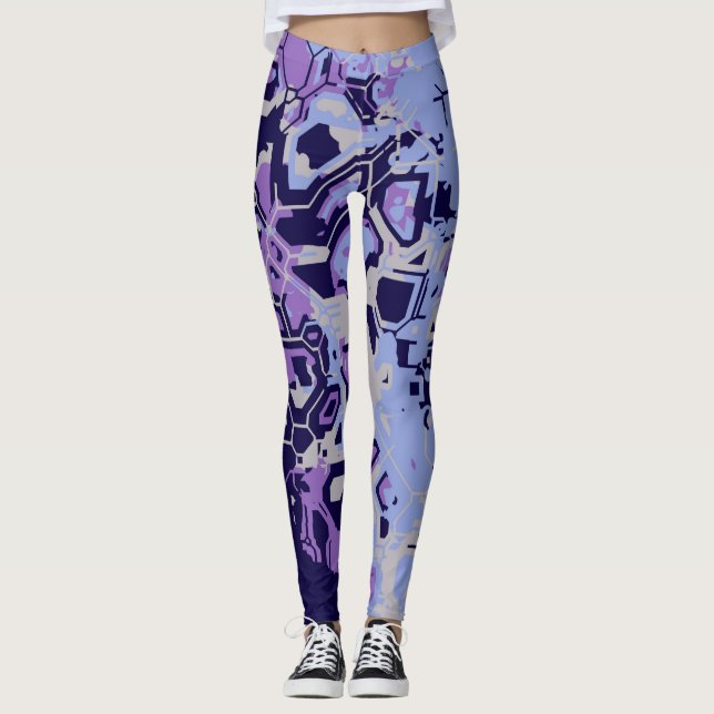 Legging Roxo Abstrato (Frente)