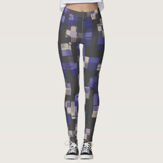 Legging Roxo Azul Preto Branco Na Moda