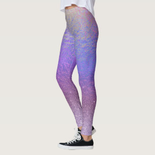 Legging Roxo bonito Iridescente da Brilhante