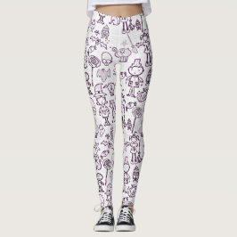 Legging Roxo Divertido Halloween