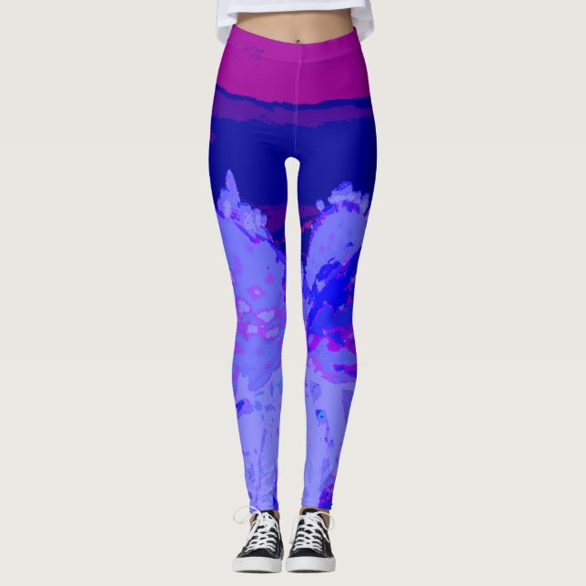 Legging Roxo do cacto (Frente)