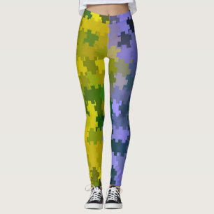 Legging Roxo e Amarelo
