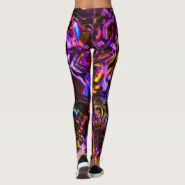 Legging Roxo elétrico e Abstrato
