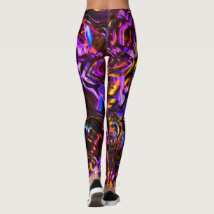 Legging Roxo elétrico e Abstrato