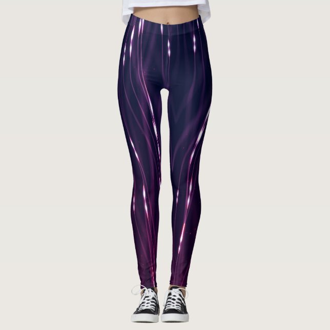 Legging Roxo Escuro Abstrato (Frente)