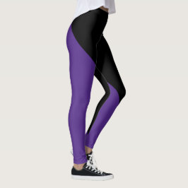 Legging Roxo Escuro e Preto