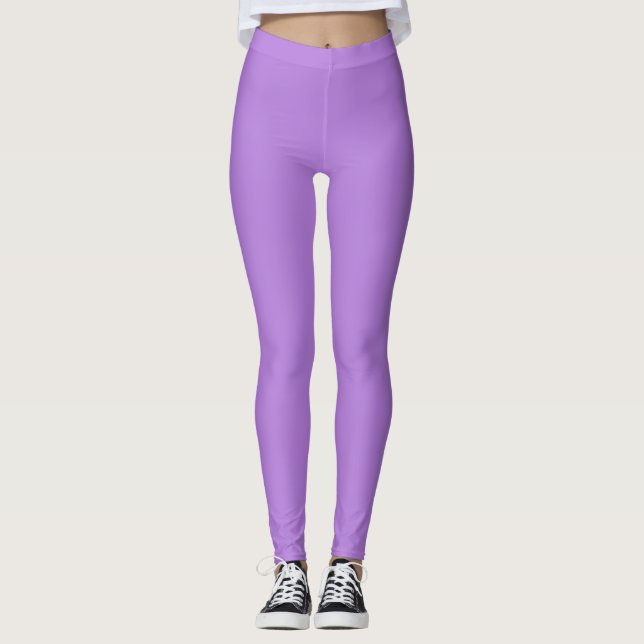Legging Roxo Lavanda Sólido (Frente)