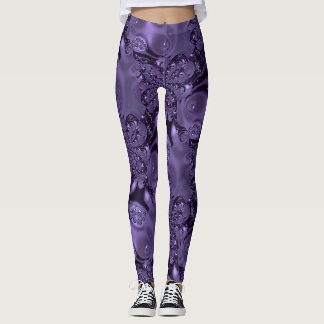 Legging Roxo Líquido Roxo Elegante (Frente)