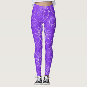 Legging Roxo Magia Vintage Sun Estrelas Celestiais
