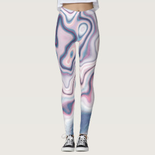 Legging Roxo Pastel Azul Mármore Sussurros