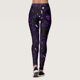 Legging Roxo Preto