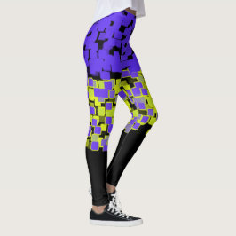 Legging Roxo + Verde limão