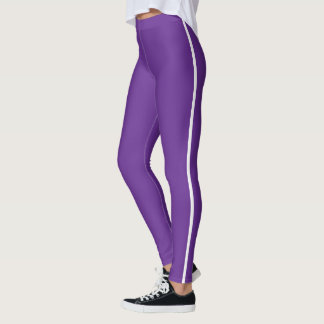 Legging Royal Purple & White Gym