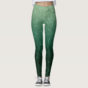 Legging Rua de brilho verde Ombre, dia de Patrick