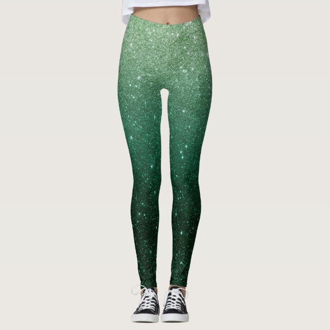 Legging Rua de brilho verde Ombre, dia de Patrick (Frente)