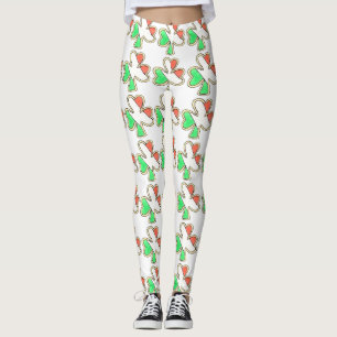 Legging Rua de cozinheiros Shamrock da bandeira irlandesa.