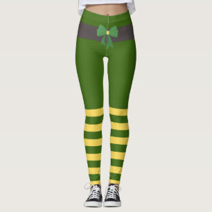 Legging Rua de Meias de Leprechaun Verde Sortudo. Dia de P