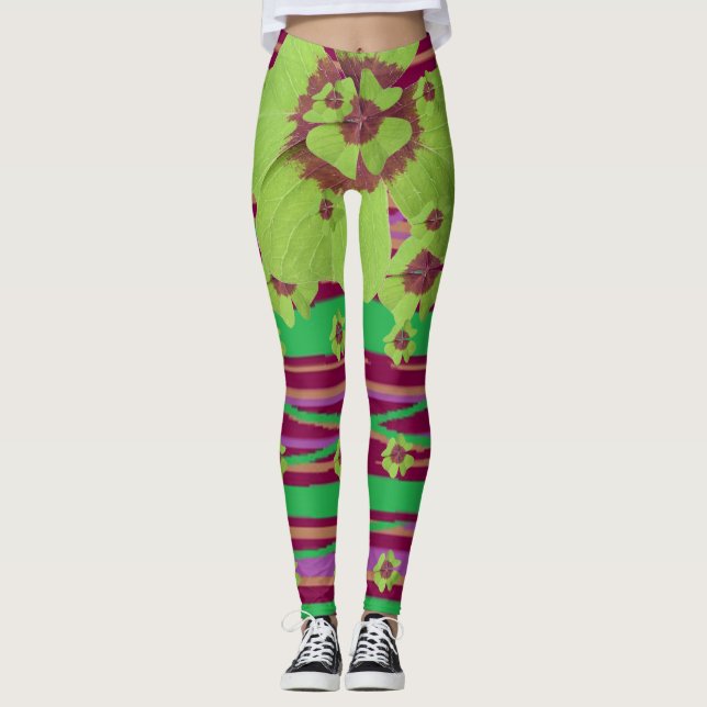 Legging Rua do Patrick... todas as pernas de Shamrock fech (Frente)