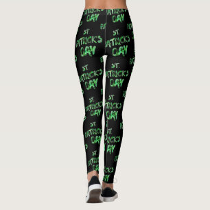 Legging Rua feliz, legado preto do dia do Patrick