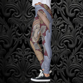 Legging Rua James Acanthus Leaf Pattern de William Morris